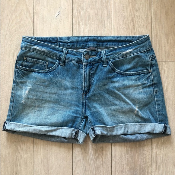 Vero Moda Jeans Rolled Up Hem Shorts Size 28 - Picture 1 of 14